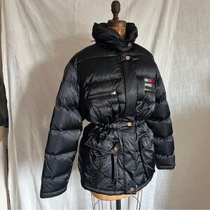 🥀Sonia Rykiel Paris Black Avant-Garde Feather Down Puffer Jacket Size Small 🥀